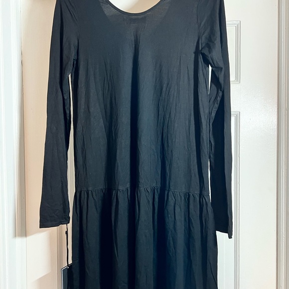 Michael Lauren black A line tricot jersey tunic dress Size Medium - Picture 3 of 5